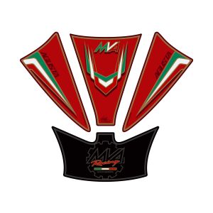 【モトグラフィックス MOTOGRAFIX】モトグラフィックス MT-TM003RA タンクパッド RED/ゴールド MV AGUS..