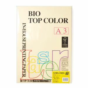 【伊東屋】伊東屋 BT201 バイオトップカラーA3 80g 100枚 クリーム 【伊東屋】伊東屋 BT201 バイオトップカラーA3 80g 100枚 クリーム