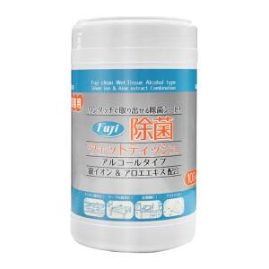 送料無料！！【フジナップ FUJINAP】フジナップ フジ除菌ウェットティッシュ 100枚 ボトル×24 1ケース ..