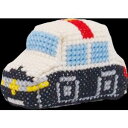 【金亀糸業】金亀糸業 刺繍キット はたらくくるまのピンクッション 3 パトカー 342743