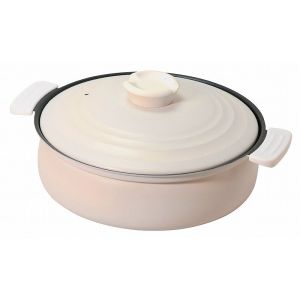 【パール金属】パール金属 軽量ふっ素加工IH対応土鍋風卓上鍋 26cm ホワイト HC-0462