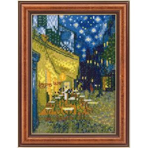 【オリムパス】オリムパス クロスステッチ刺繍キット ART GALLERY ミニフレームコレクション 夜のカフェテラス ゴッホ作 OLY-K7589