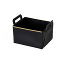 【パール金属】パール金属 フェイクレザー CUBEケース M BLACK N-7138