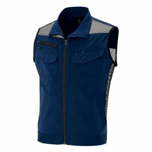 【アイトス】アイトス 2939 ワークベスト スタンドカラー ネイビー 3Lサイズ