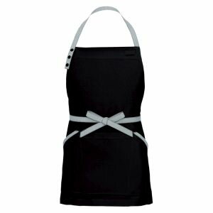 【アイトス】アイトス 8652 胸当てミニエプロン コードレーン配色 ブラック フリーサイズ