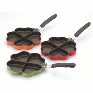 【杉山金属】杉山金属 しあわせを呼ぶ 四葉のフライパン グリーン KS-2808