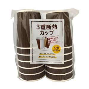 【ヒラノトレーディング】ヒラノトレーディング 3重断熱カップ 12個入