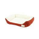 【ペットプロジャパン PetPro】ペットプロ Homey ニットリバーシブルスクエアベッド S オレンジ