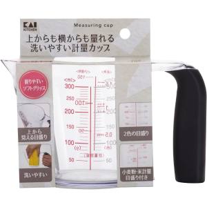 【貝印 KAI】貝印 Kai Kitchen 上から量れる計量カップ 300ml DH-8127