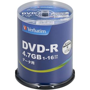 バーベイタム DHR47JP100V4 データ用DVD-R 4.7GB 100枚 16倍速 Verbatim