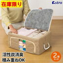 【アストロ】アストロ WIREDcase 消臭炭入衣類整理用 2枚組 ブラウン 620-02