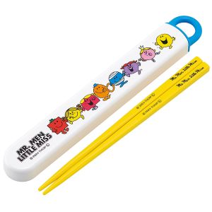 【スケーター SKATER】スケーター ミスターメン Mr.Men 抗菌 スライド式 箸 箸箱 セット ABS2AMAG