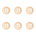 【日本紐釦貿易 Nippon Chuko】NBK カラーボタン 18mm 6個 ピンクよりのベージュ CG1700-18-30 日本紐釦貿易