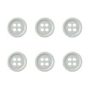 【日本紐釦貿易 Nippon Chuko】NBK カラーボタン 18mm 6個 ライトグレー CG1700-18-90 日本紐釦貿易