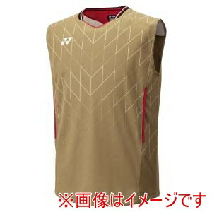 【ヨネックス YONEX】ヨネックス 10699 メンズゲームシャツ ノースリーブ ゴールド Oサイズ YONEX
