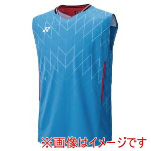 【ヨネックス YONEX】ヨネックス 10699 メンズゲームシャツ ノースリーブ セルリアンブルー Sサイズ YONEX(4)