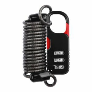 【あきばお〜】自転車 鍵 ダイヤル式 3桁 ワイヤー ケーブルロック 盗難対策