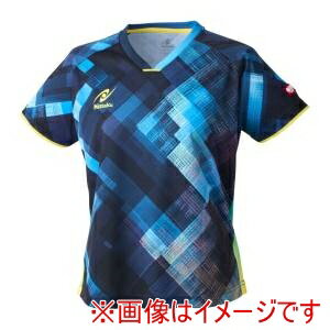 【ニッタク Nittaku】ニッタク NW-2220 エクラインレディース シャツ ブルー SS(4)