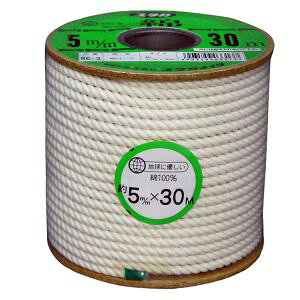 【ユタカメイク Yutaka】ユタカメイク RC-3 ロープ 綿ロープボビン巻 5φ×30m