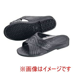 【アスカ商事】アスカ商事 紳士シャワーサンダル 前あき L ブラック SSV3902