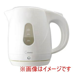 【ドリテック dretec】ドリテック 電気ケトル プロム 1L PO-160 ホワイト