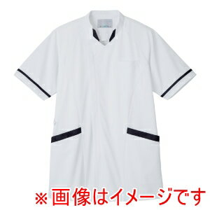 【住商モンブラン】住商モンブラン MJ001-0183 ジャケット メンズ 半袖 白×ネイビー M