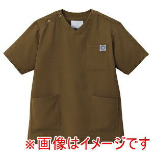 【住商モンブラン】住商モンブラン MS005-62 スクラブ 兼用 半袖 マロンブラウン 4L