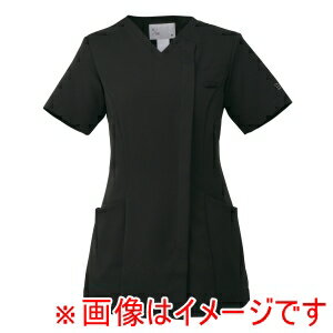 【住商モンブラン】住商モンブラン UM501-BK スクラブ レディス 半袖 チャコールブラック 3L