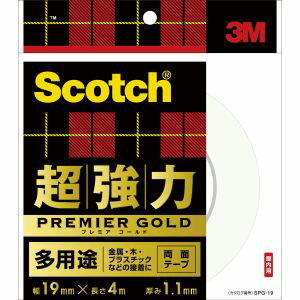 【スリーエム 3M】スリーエム 3M SPG-19 スコッチ 超強力両面テープ プレミアゴールド 多用途 1mm9×4m