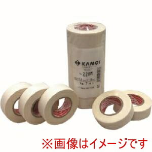 【カモ井】カモ井 NO.220WJAN-24 軽包装用マスキングテープ NO.220W24mm×18m 5巻入 10Pk メーカー直送 ..