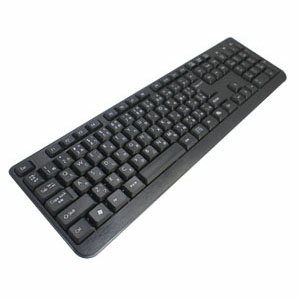 【輸入特価アウトレット】USBキーボード ブラック 日本語108キー 激安お買い得品！ 有線USBキーボード