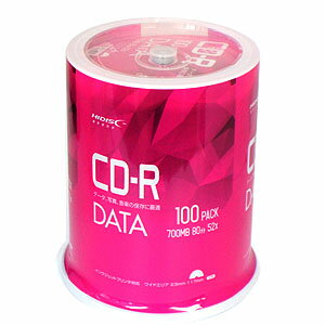 【HI DISC ハイディスク】【セール】VVDCR80GP100 CD-R CDR 700MB データ用 100枚