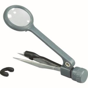 【光】光 HE-08 LEDライト付きルーペ ピンセット付き