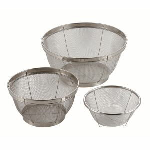 【パール金属】ララシャインステン深型ザル3点セット151925cm H-5327
