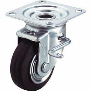 【ユーエイキャスター YUEI】ユーエイキャスター WJB-100R 産業用キャスターダブルS付自在車 100径ゴム車輪