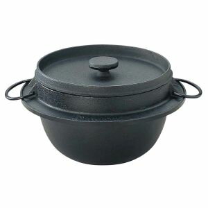 【岩鋳】岩鋳 鋳鉄 ごはん鍋 2合炊 21-084