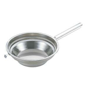 【三宝産業 YUKIWA】ユキワ UK 18-8 片手ハンドル パンチング 段付 油こし 22cm 9920202 三宝産業