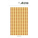 【エーワン Aone】エーワン 7061 カラーラベル 丸型 5mmΦ 赤