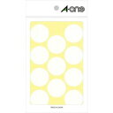 【エーワン Aone】エーワン 7240 カラーラベル 丸型 30mmΦ 白