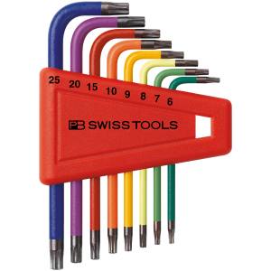 【PB スイスツールズ SWISS TOOLS】PB スイスツールズ 410H/6-25RB L型レインボーヘクスローブレンチセットパックナシ