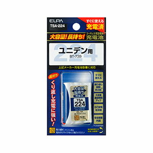【朝日電器 エルパ ELPA】エルパ TSA-224 大容量長持ち充電池 ELPA 朝日電器 【朝日電器 エルパ ELPA】エルパ TSA-224 大容量長持ち充電池 ELPA 朝日電器
