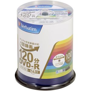 【バーベイタム Verbatim】バーベイタム VHR12JP100V4 録画用DVD-R 約120分 100枚 16倍速 CPRM Verbatim