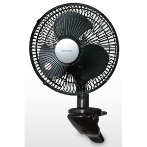 TEKNOS CI-237 クリップ扇風機 23cm 3枚羽根 ブラック