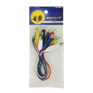 【オーム電機 OHM】オーム電機 線付クリップ 小 6色6個セット KIT-WC44C 00-1799