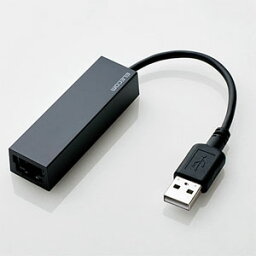 【エレコム ELECOM】有線LANアダプタ/USB2.0/Type-A/ブラック EDC-FUA2-B