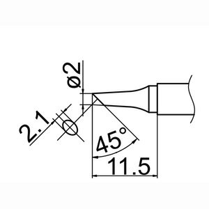 白光 こて先 0．8D型【T12-D08】(はんだ・静電気対策用品・ステーション型はんだこて)