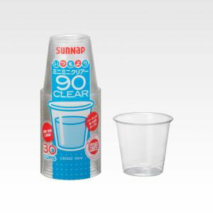 サンナップ プラスチックカップ ミニミニクリアーカップ 90ml 30個入り C9030Z
