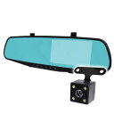 【輸入特価アウトレット】バックミラー型ドライブレコーダー FullHD1080 小型バックカメラ付き(2)