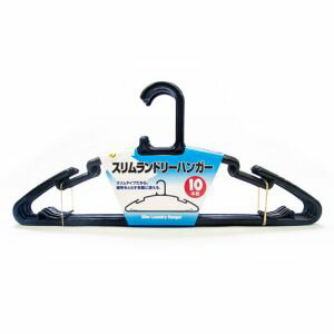 【ニッコー NIKKO】ニッコー スリムランドリーハンガー ブラック 10本組