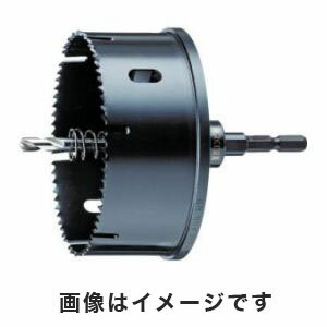 排水マスや雨水マスへの塩ビパイプの接続作業に最適です。6.35mm（六角軸）+10mm（ストレート軸）のコンビ軸です。ボディーにスリットを入れたため、クズはけが良くなり切断スピードがアップしました。被削材:プラ排水マス、塩ビ板、塩ビパイプ。シャンク：六角軸と三面取(ストレート)の2軸シャンク径(mm)：6.35・10刃径(mm)：120適合機種：電気ドリル/振動ドリル(回転モード)・充電インパクトドリルドライバ(14.4V以上)ふところ深さ(mm)：32刃厚(mm)：1.2全長(mm)：123適応パイプ呼径：100有効長(mm)替刃式刃部:コバルトハイス鋼（M42）センタードリル:ハイス製造国:日本トラスコ発注コード:335-9492